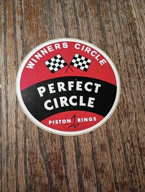Vintage Winners Circle Piston Rings  Automotive Race Car Vintage Decal Sticker